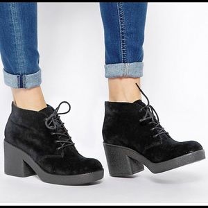 ASOS Road Trip Black Suede Desert Boots Size 7